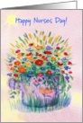 Happy Nurses Day! Sprinkler w/ Flowers card