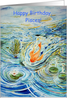 Pisces, Happy Birthday! card