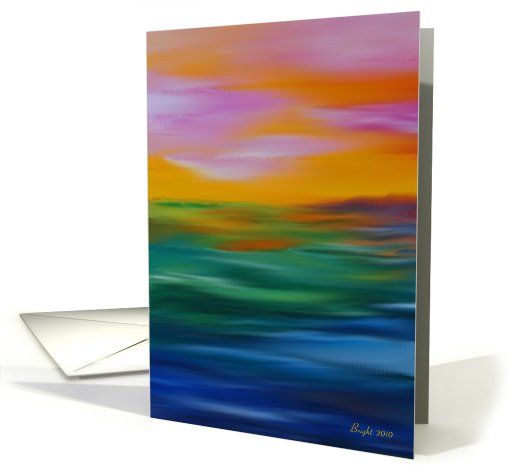 Sunrise Ocean, Any Occasion Blank card (580560)