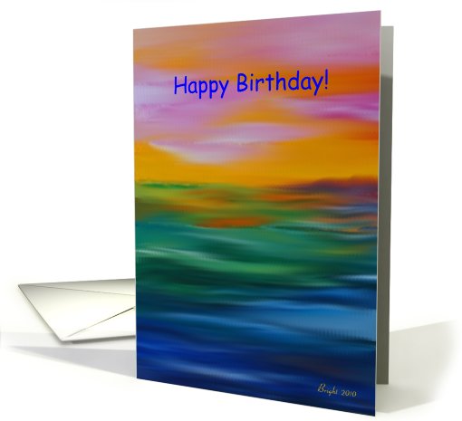 Sunrise Ocean, Happy Birthday! card (580594)