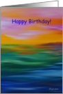 Sunrise Ocean, Happy Birthday Water Sign! card