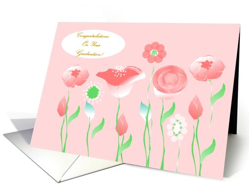 Congrats Graduation, Peaches 'n Cream Garden card (581382)