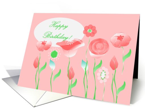 Happy Birthday!, Peaches 'n Cream Garden card (581444)