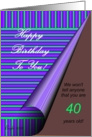 Happy Birthday 40 Under the Rug card