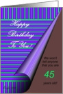 Happy Birthday 45 Under the Rug card