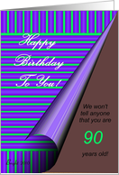 Happy Birthday 90 Under the Rug card