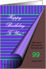 Happy Birthday 99 Under the Rug card