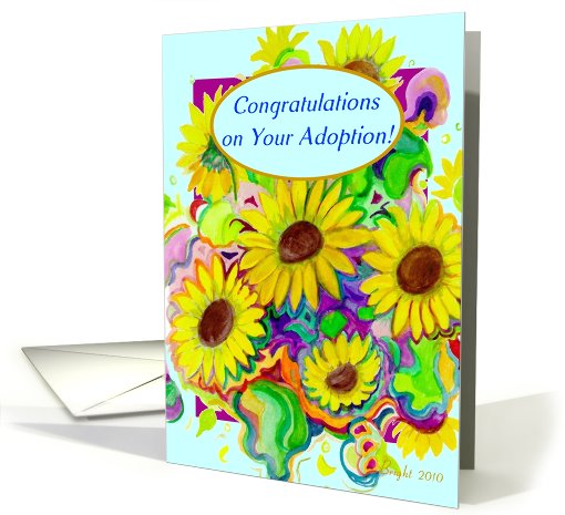 Adoption, Congrats! Bunch of Sunflowers card (585522)