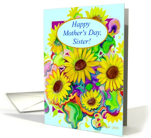 Sister,Happy Mother's Day, Bunch of Sunflowers card (585525)