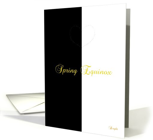 Spring Equinox, Black and White card (595211)