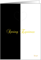 Spring Equinox, Black and White card