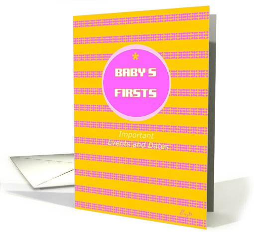 Baby's First Birthday Important Events and Dates card (603754)