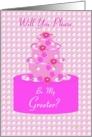 Greeter, Wedding Party Invitation, Floral Cake card
