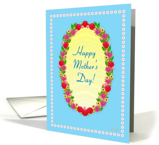 Happy Mother's Day! Oval Garden Frame card (609981)