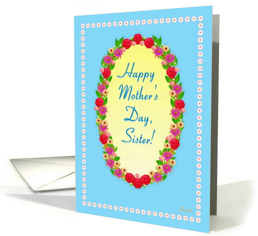 Happy Mother's Day, Sister! Oval Garden Frame card (609982)