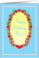 Happy Birthday, Niece! Garden Oval card