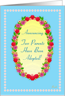 Announcing Adoption of Parents! Garden Oval card