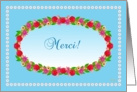 Merci!, French Thank You Garden Wreath card