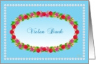 German, Vielen Dank, Thank You Garden Wreath card