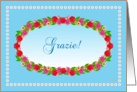 Italian, Grazie! Thank You Garden Wreath card