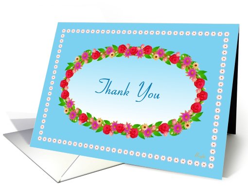 Thank You!  Garden Wreath blank inside card (611265)