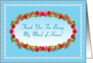 Thank You for Being My Maid of Honor, Garden Wreath card
