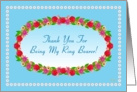 Thank You for Being My Ring Bearer, Garden Wreath card