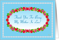 Thank You for Being My Mother In Law, Garden Wreath card