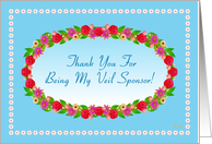 Thank You for Being My Veil Sponsor, Modern Oval card