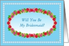 Bridesmaid,Wedding Party Invitation,Flower Garden Wreath card