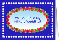 Military Wedding Party Invitation,Flower Garden Wreath card