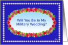 Military Wedding Party Invitation,Flower Garden Wreath card