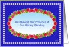 Our Military Wedding Party Invitation,Flower Garden Wreath card