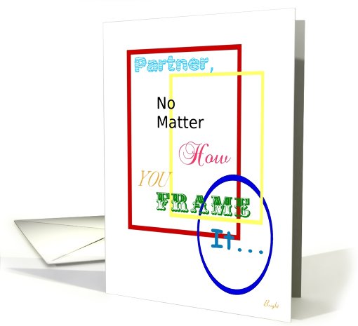 Partner, Happy BIrthday, Modern Frames card (612278)