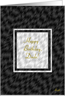 Dude, Happy Birthday! Silver and Black with Bronze Designer Card