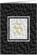 Dude, Happy Birthday! Silver and Black with Bronze Designer Card for Him card