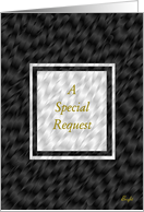 Special Request, Wedding Party Invitation, Silver and Black with Bronze Designer Card