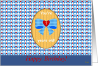 7 year old, Happy Birthday Hearts and Bows! card