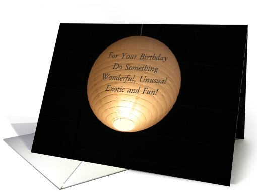 Happy Birthday, Lantern Light - Adult Funny card (618233)