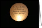 Happy Birthday, Lantern Light - Adult Funny card