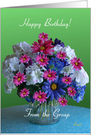 Happy Birthday from the Group, Beautiful Bouquet card