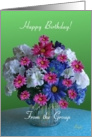 Happy Birthday from the Group, Beautiful Bouquet card