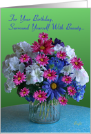 Happy Birthday Humor, Beautiful Bouquet card