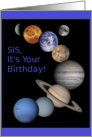 Sis, Solar System, Happy Birthday! card