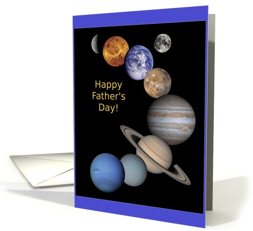 Step Dad, Happy Father's Day, Solar System card (623639)