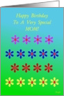 Mom, Happy Birthday! Colorful Flower Garden card