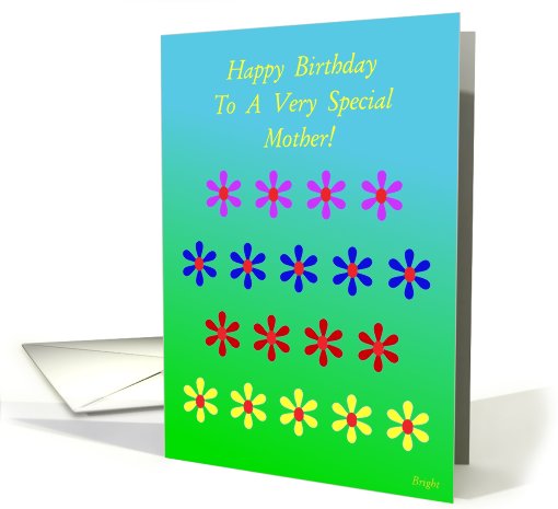 Mother, Happy Birthday! Colorful Flower Garden card (628634)