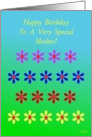Mother, Happy Birthday! Colorful Flower Garden card