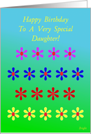 Daughter, Happy Birthday! Colorful Flower Garden card