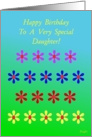 Daughter, Happy Birthday! Colorful Flower Garden card